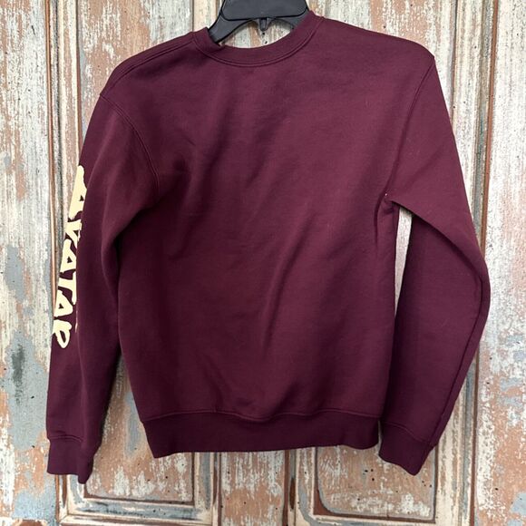 Avatar The Last Airbender Group Portrait Aang, Burgundy Sweater, Womens Size XS - Picture 5 of 7